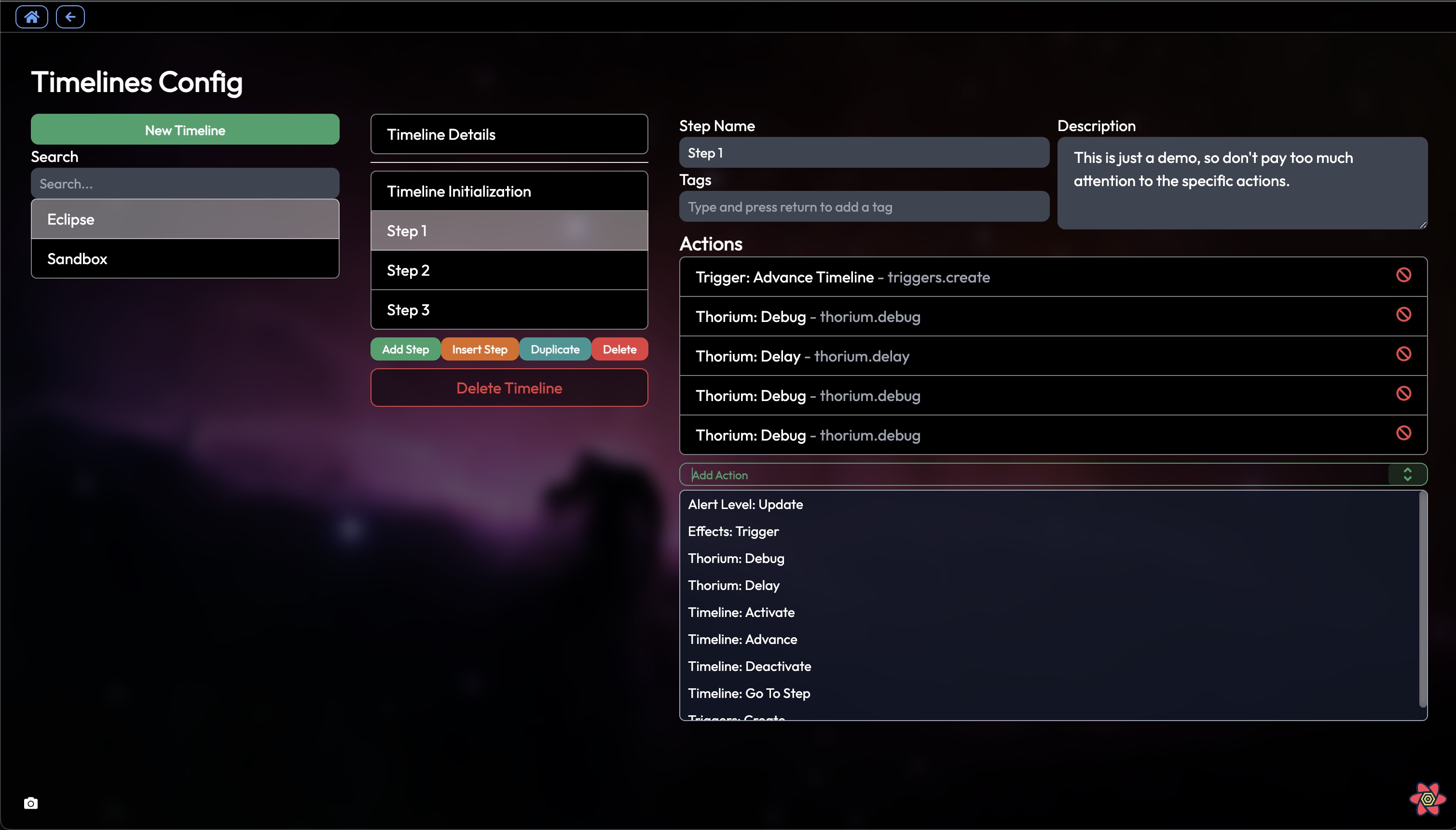 Timeline Steps