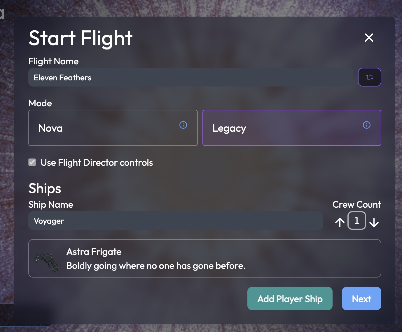 Thorium Nova Legacy mode